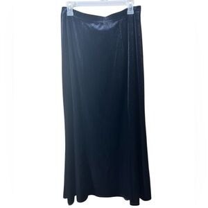 Black Velvet Maxi Skirt Large Whimsygoth Dark Academia Witchy Romantic Gothic